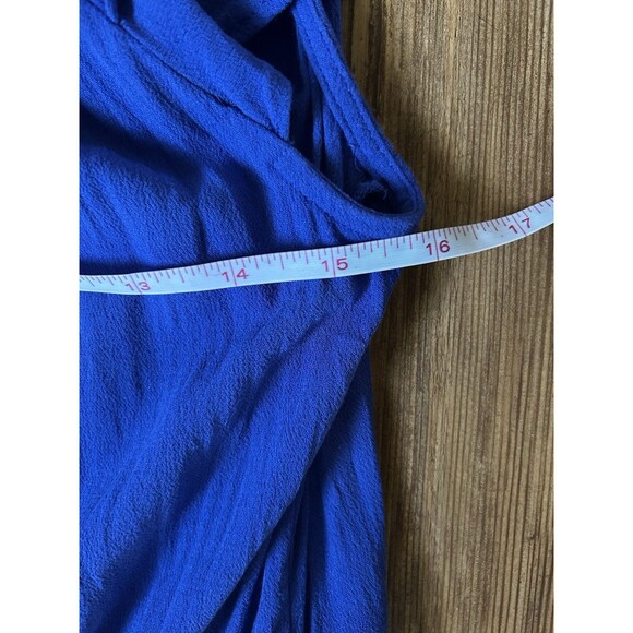 Old Navy Blue Maxi Dress Large Tiered Flowy Boho Minimalist Resortwear Summer - Picture 5 of 6